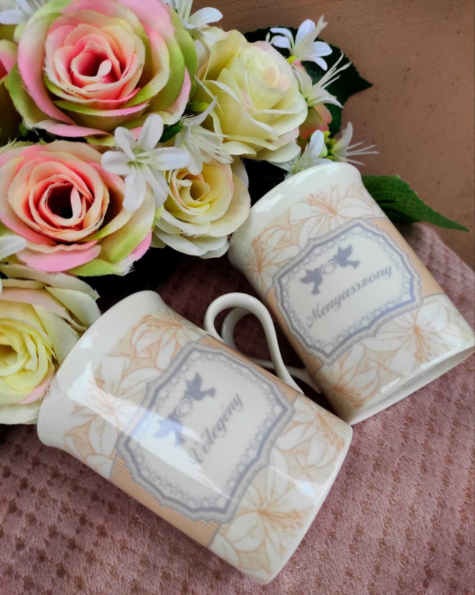 Menyasszony vőlegény páros bögre